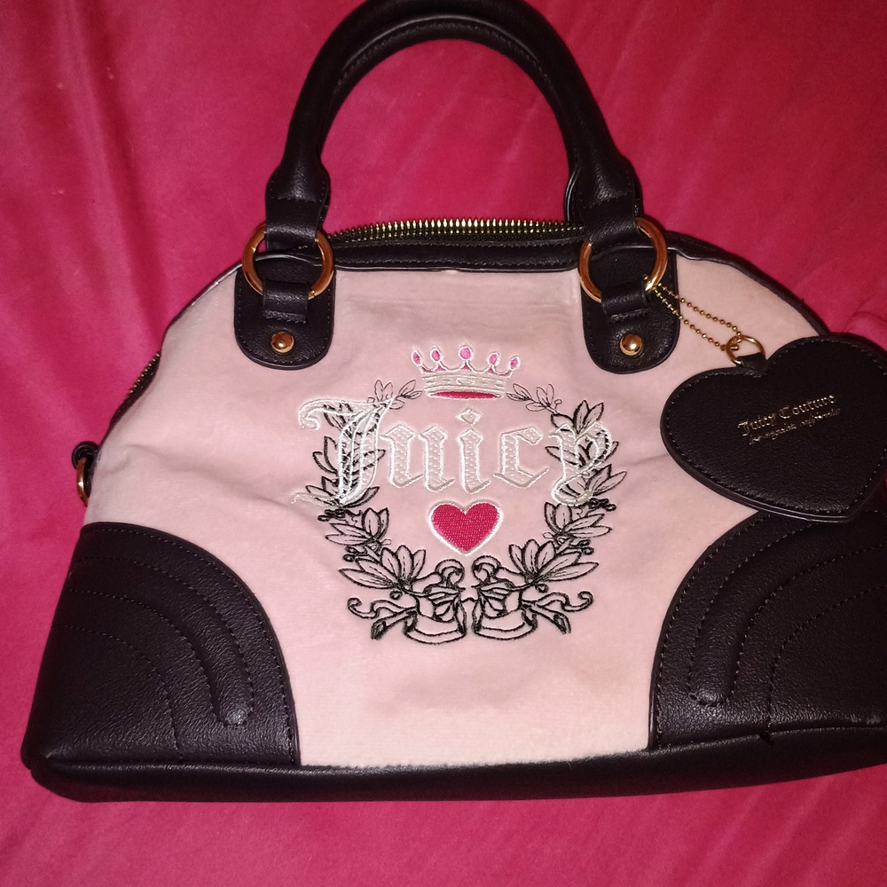 Juicy Couture Pink and Black Satchel